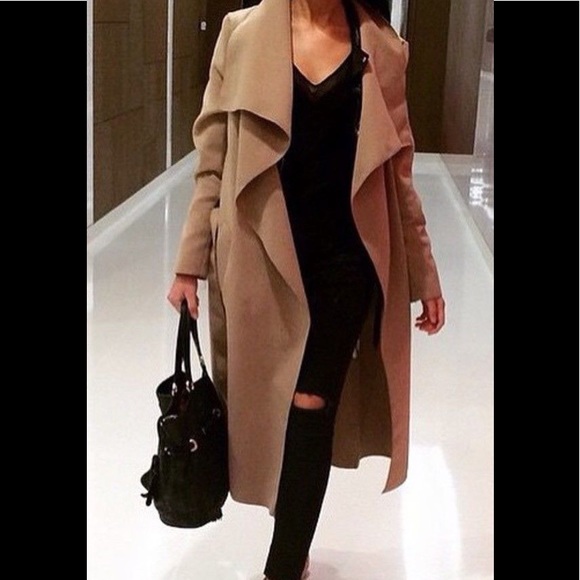 Zara handmade wool waterfall coat - Picture 2 of 5